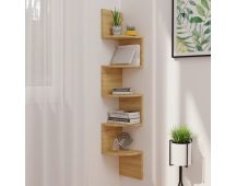 vidaXL Wall Corner Shelf Sonoma Oak 19x19x123 cm Engineered Wood