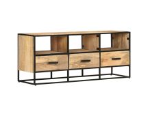 vidaXL TV Cabinet 110x30x45 cm Rough Mango Wood