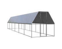 vidaXL Chicken Cage 2x12x2 m Galvanised Steel