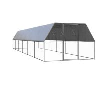 vidaXL Chicken Cage 3x12x2 m Galvanised Steel