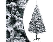 vidaXL Artificial Christmas Tree with Flocked Snow Green 300 cm PVC