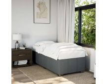 vidaXL Bed Frame without Mattress Dark Grey 90x190 cm Fabric