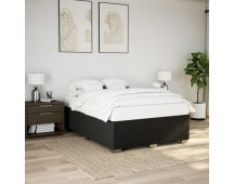 vidaXL Box Spring Bed with Mattress Dark Grey Queen Fabric