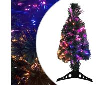 vidaXL Artificial Slim Christmas Tree with Stand 64 cm Fibre Optic