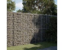 vidaXL Gabion Basket with Cover 200x50x200 cm Galvanised Iron