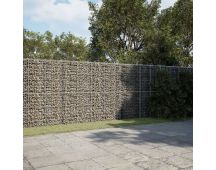 vidaXL Gabion Basket with Cover 800x50x200 cm Galvanised Iron