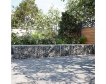 vidaXL Gabion Basket with Cover 900x100x50 cm Galvanised Iron