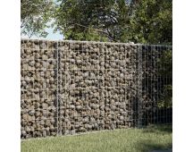 vidaXL Gabion Basket with Cover 100x100x100 cm Galvanised Iron