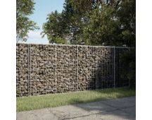 vidaXL Gabion Basket with Cover 200x100x100 cm Galvanised Iron