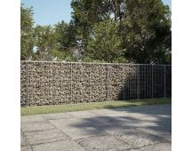 vidaXL Gabion Basket with Cover 600x100x100 cm Galvanised Iron