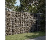 vidaXL Gabion Basket with Cover 200x100x150 cm Galvanised Iron