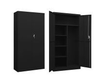 vidaXL Locker Cabinet Black 90x40x180 cm Steel