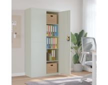 vidaXL File Cabinet Light Grey 90x40x180 cm Steel