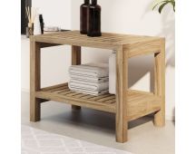 vidaXL Shower Bench 60x30x45 cm Solid Wood Teak