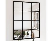 vidaXL Wall Mirror Black 80x60 cm Metal