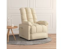 vidaXL Massage Chair Cream Fabric