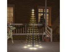 vidaXL Christmas Tree on Flagpole Warm White 108 LEDs 180 cm