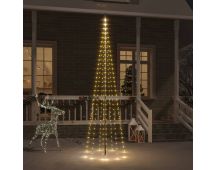 vidaXL Christmas Tree on Flagpole Warm White 310 LEDs 300 cm