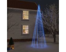 vidaXL Christmas Tree with Spike Blue 732 LEDs 500 cm