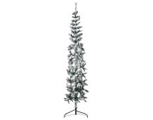 vidaXL Slim Artificial Half Christmas Tree with Flocked Snow 210 cm