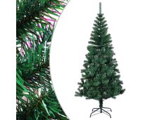 vidaXL Artificial Christmas Tree with Iridescent Tips Green 150 cm PVC