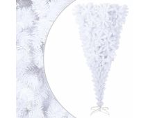 vidaXL Upside-down Artificial Christmas Tree with Stand White 240 cm