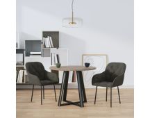 vidaXL Dining Chairs 2 pcs Dark Grey Velvet