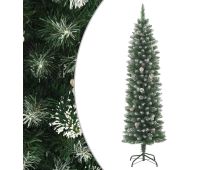 vidaXL Artificial Slim Christmas Tree with Stand 120 cm PVC