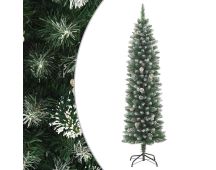 vidaXL Artificial Slim Christmas Tree with Stand 180 cm PVC