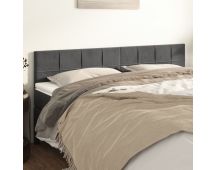 vidaXL Headboards 2 pcs Dark Grey 80x5x78/88 cm Velvet