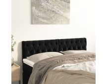 vidaXL Headboards 2 pcs Black 80x7x78/88 cm Velvet