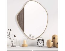 vidaXL Wall Mirror Gold 60x50 cm