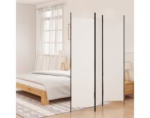 vidaXL 3-Panel Room Divider White 150x200 cm Fabric