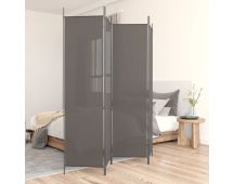 vidaXL 4-Panel Room Divider Anthracite 200x220 cm Fabric