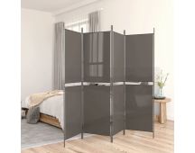 vidaXL 5-Panel Room Divider Anthracite 250x220 cm Fabric