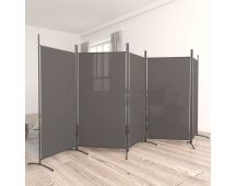 vidaXL 5-Panel Room Divider Anthracite 433x180 cm Fabric