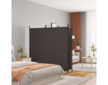 vidaXL 2-Panel Room Divider Brown 348x180 cm Fabric