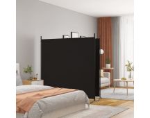 vidaXL 2-Panel Room Divider Black 348x180 cm Fabric