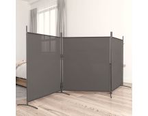 vidaXL 3-Panel Room Divider Anthracite 525x180 cm Fabric