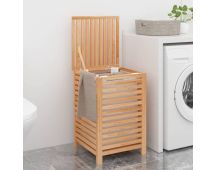 vidaXL Laundry Basket 45x45x65 cm Solid Wood Walnut