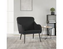 vidaXL Armchair Black 63x76x80 cm Faux Leather