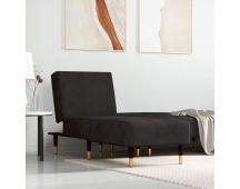 vidaXL Chaise Longue Black Velvet