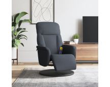 vidaXL Massage Recliner Chair with Footrest Dark Grey Velvet