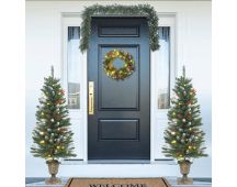 vidaXL 4 Piece Christmas Door Decoration Set PVC