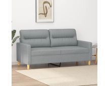 vidaXL 2-Seater Sofa Light Grey 140 cm Fabric