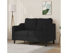 vidaXL 2-Seater Sofa Black 120 cm Fabric