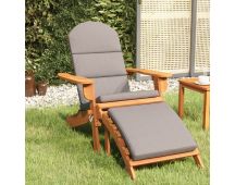 vidaXL Adirondack Garden Chair with Footrest Solid Wood Acacia