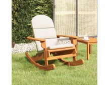 vidaXL Adirondack Rocking Chair with Cushions Solid Wood Acacia