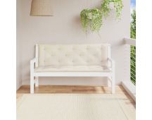 vidaXL Garden Bench Cushions 2 pcs Cream White 150x50x7 cm Oxford Fabric