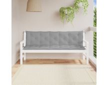 vidaXL Garden Bench Cushions 2pcs Grey 180x50x7cm Oxford Fabric